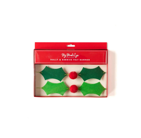 Load image into Gallery viewer, Paper Love Felt Holly Berries Banner
