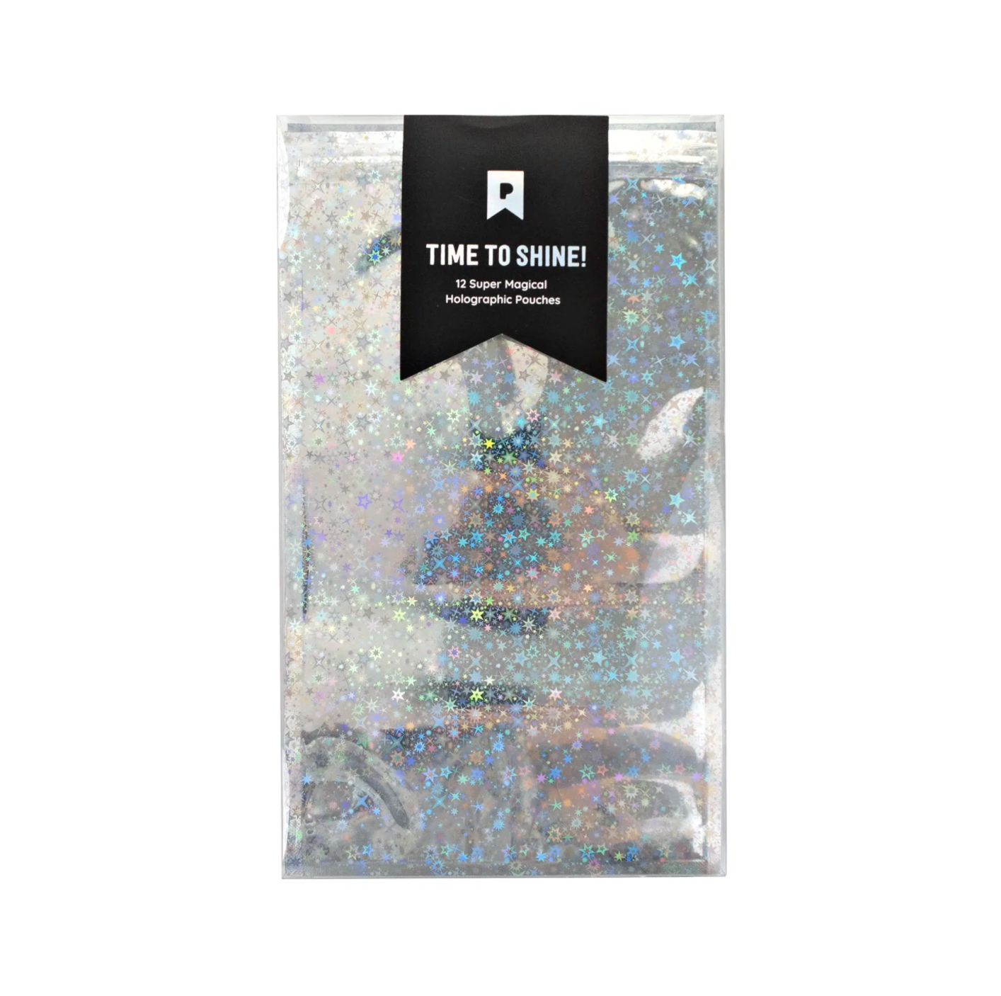 Silver Holographic Sticker Storage Pouch (12ct)