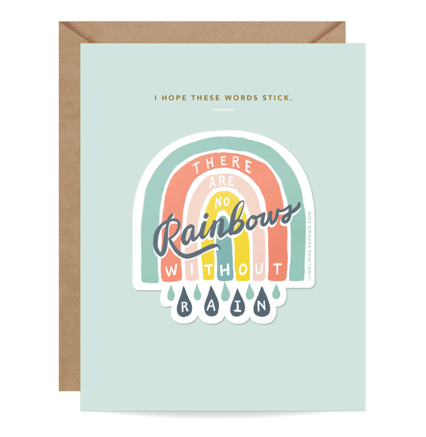 Sticker Card - No Rainbows Without Rain