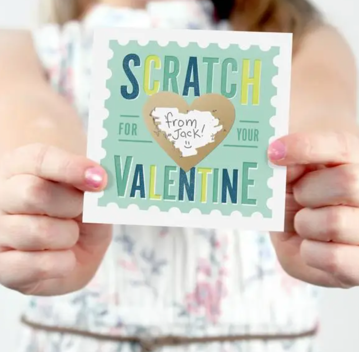 Scratch-off Stamp Valentines - Mint 6pk