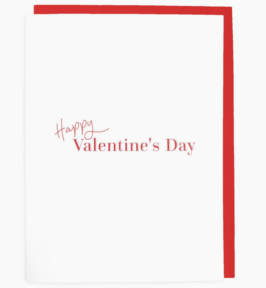 Happy Valentine's Day Letterpress Greeting Card