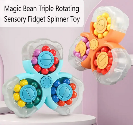 Magic Bean Triple Rotating Sensory Fidget Spinner Toy