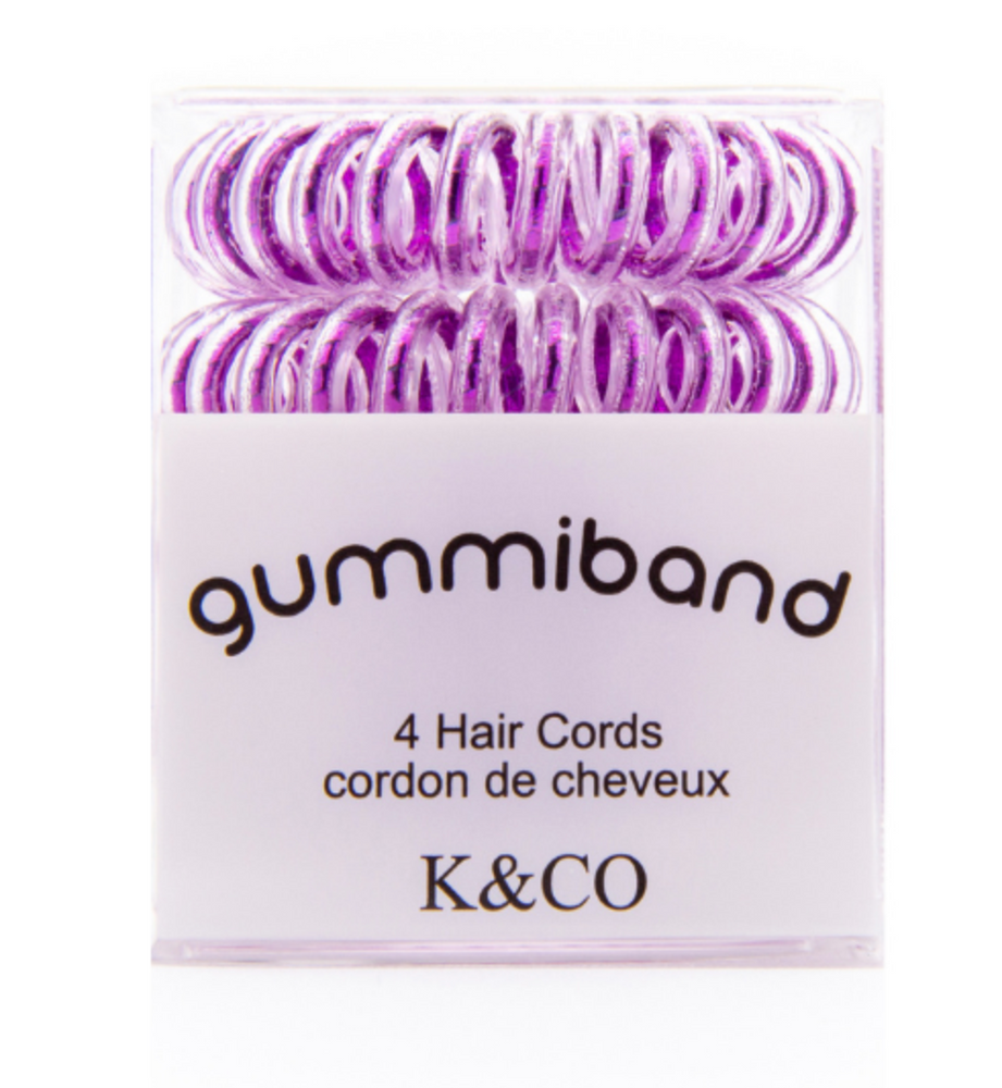 Box of 4 GummiBand Hair Cords, Hair Ties
