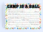 Camp Cards: Sports Outline Fill In - Boxed Set of 10