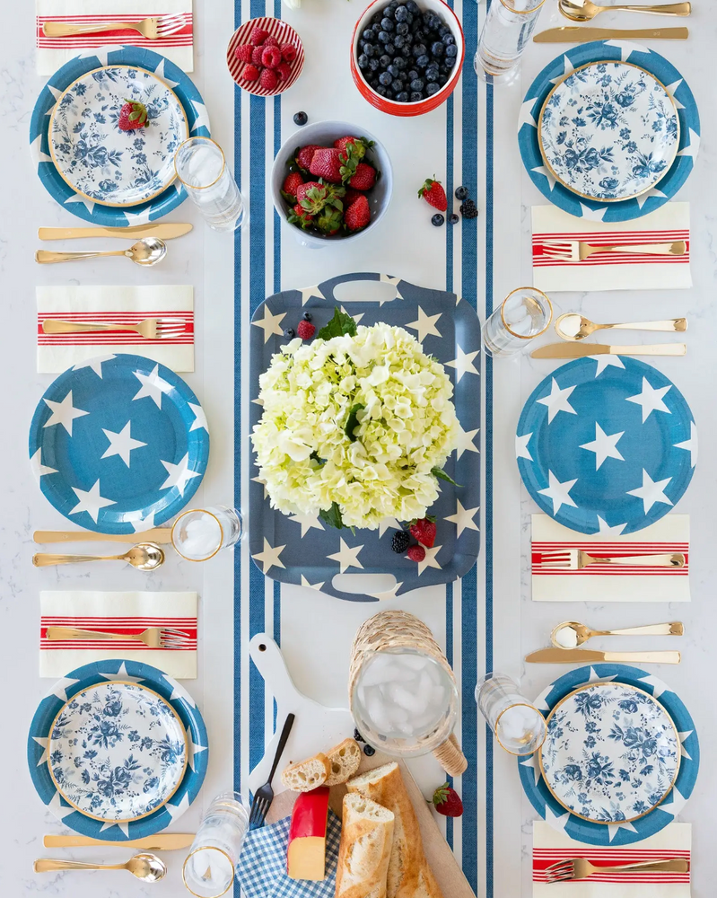 Hamptons Navy Floral Paper Plate