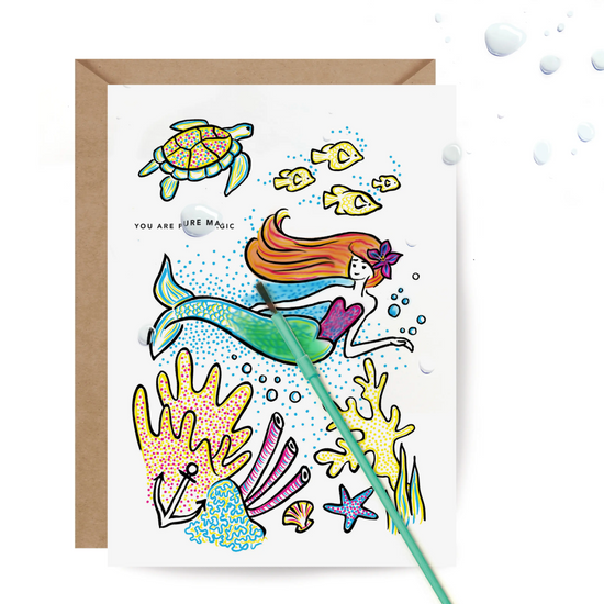 Mermaid Paint With Water Card