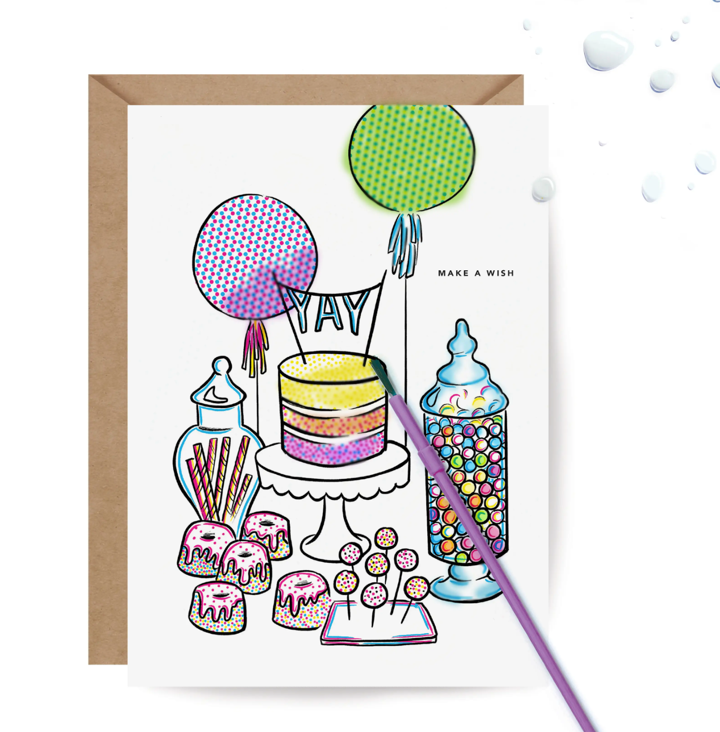 Sweet Table Paint With Water Card