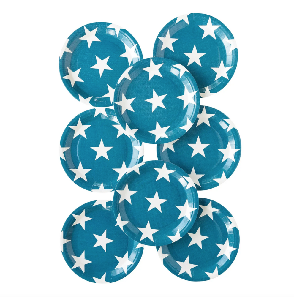 Hamptons Navy Star Paper Plate