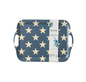 
            
                Load image into Gallery viewer, Hamptons Navy Star Reusable Bamboo Tray
            
        