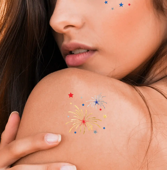 All American Fireworks Temporary Tattoo