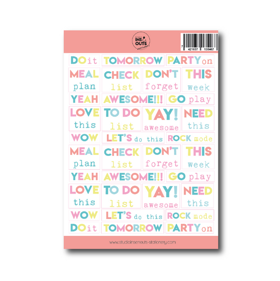 Sticker sheet - Quotes