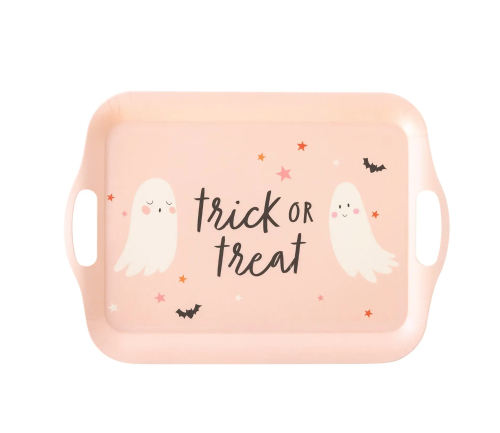 Trick or Treat Boo Bamboo Reusable Tray