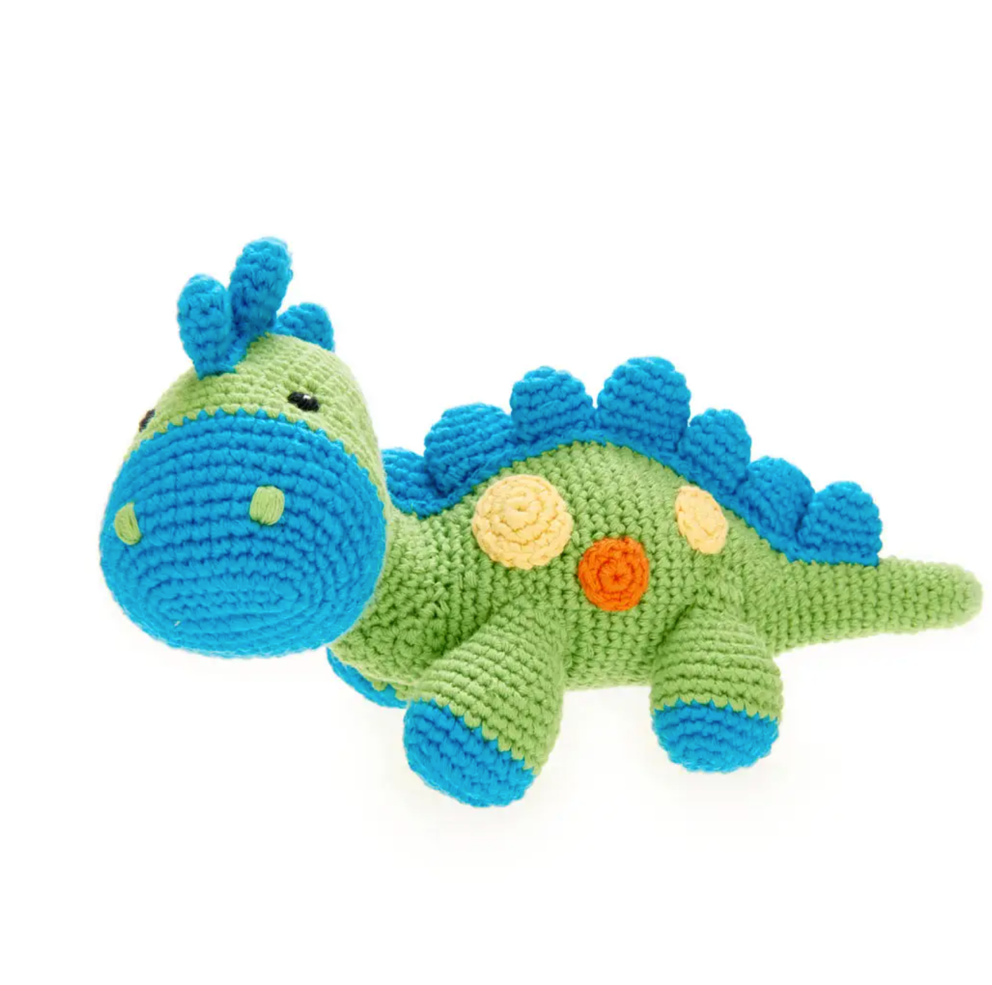 Load image into Gallery viewer, Green Steggy Dinosaur Rattle
