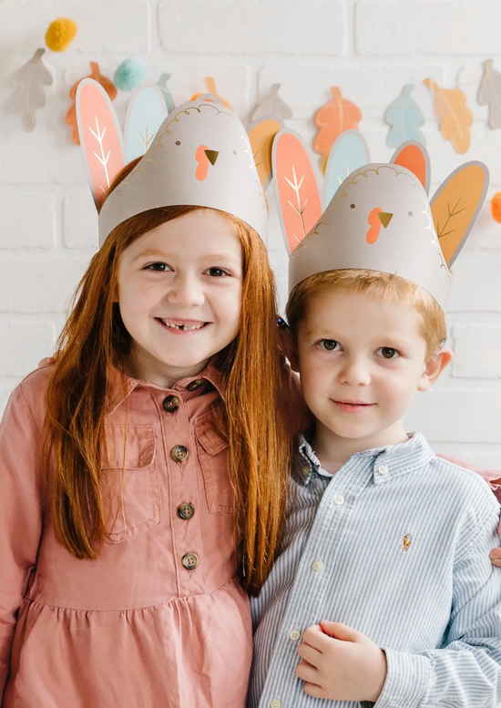 Harvest/Thanksgiving Turkey Hats 8ct