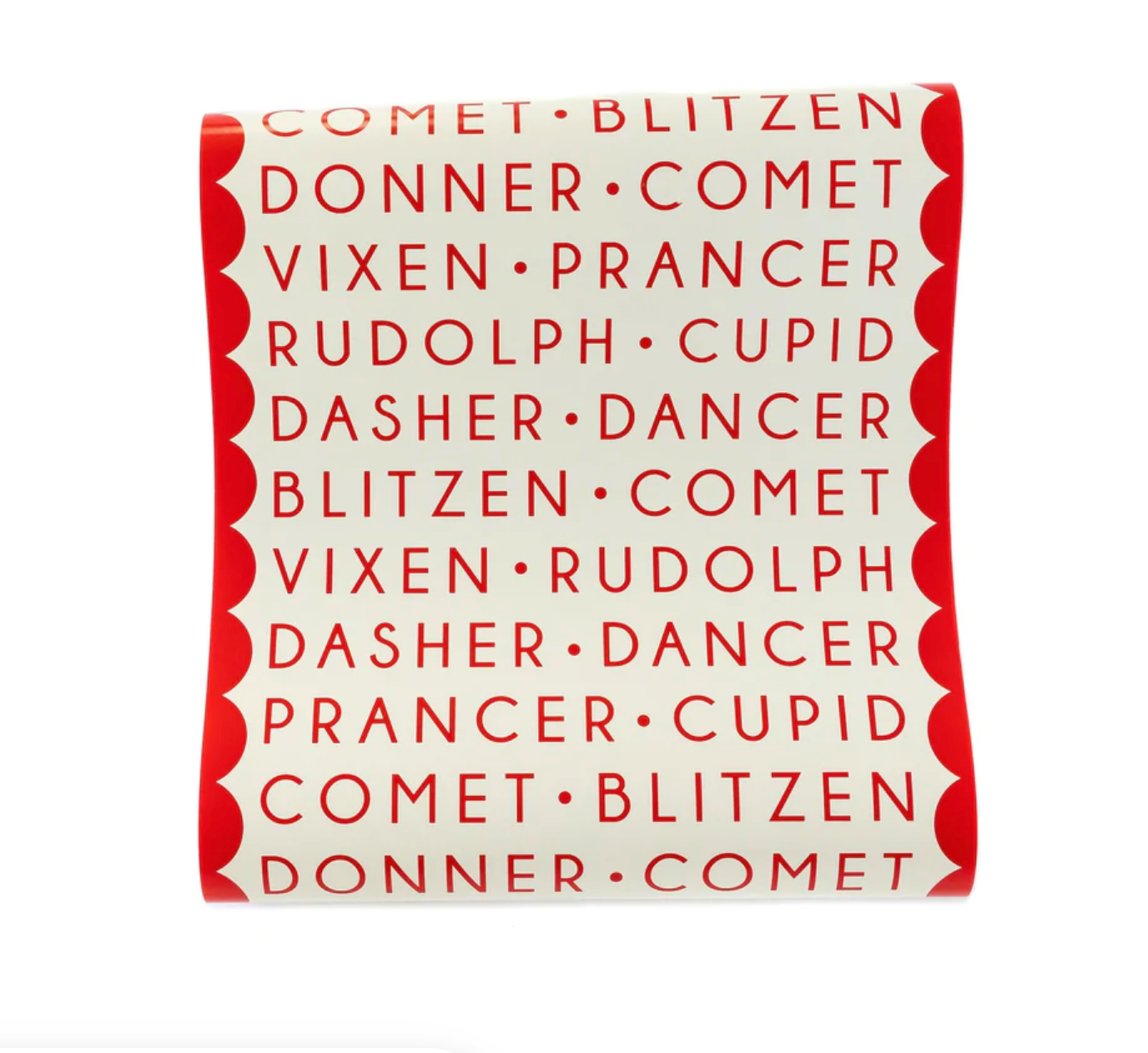 Reindeer Names Paper Table Runner