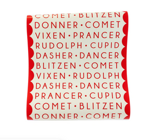 Reindeer Names Paper Table Runner