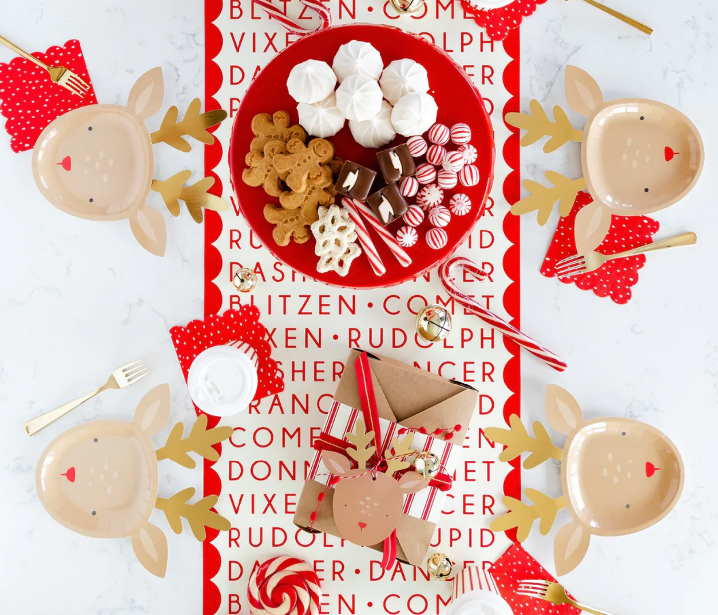 Reindeer Names Paper Table Runner