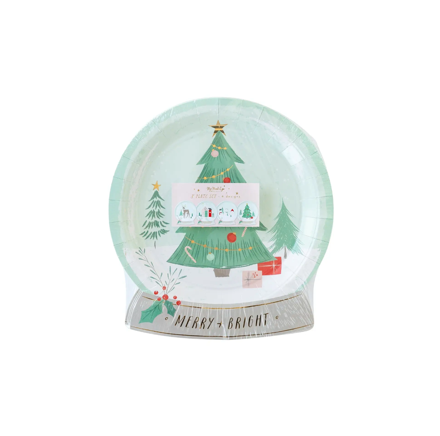 Snow Fun Snow Globe Shaped Plate