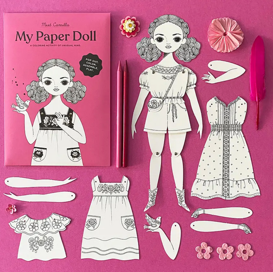 Camilla Coloring Paper Doll Kit
