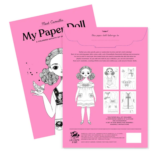Camilla Coloring Paper Doll Kit