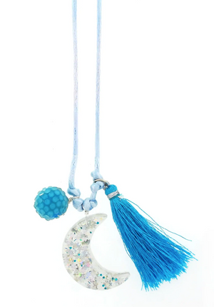 Moon Resin Necklace+ Bookmark
