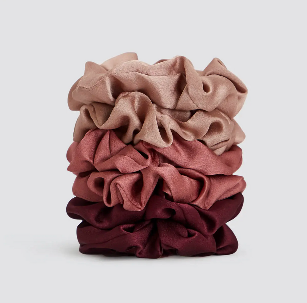 Holiday Satin Scrunchies 6pc