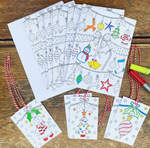 Color-In Holiday Cards & Gift Tags