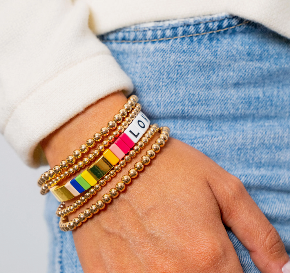 LUCKY IN LOVE Tile Bracelets