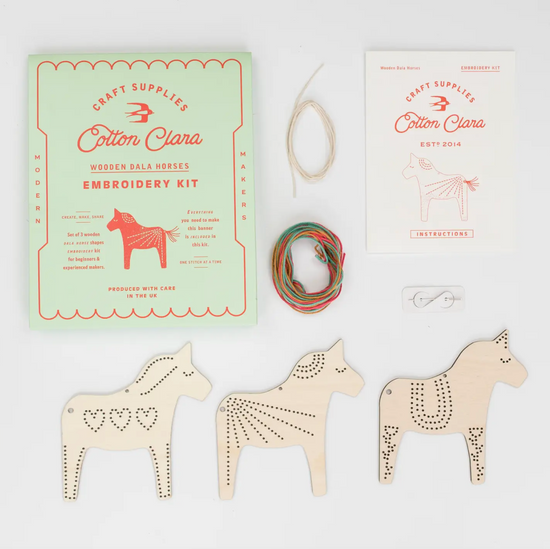 Load image into Gallery viewer, Dala Horse Embroidery Kit

