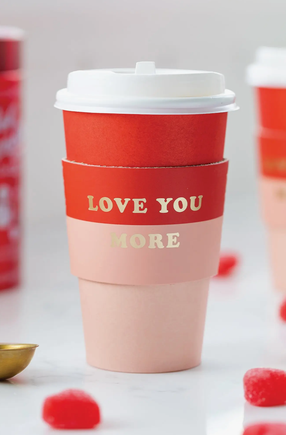 Love You More Block To-Go Cups