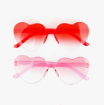 Pink and Red ombré heart sunglasses
