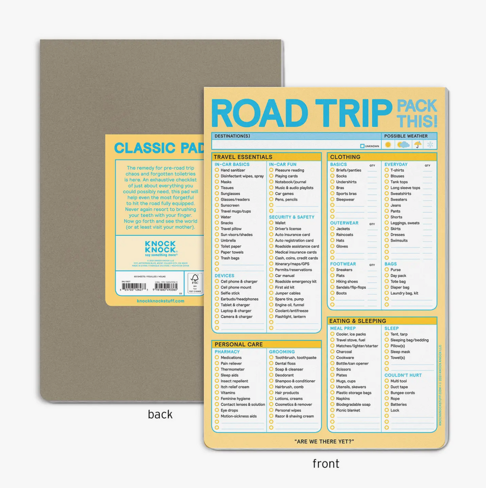 Road Trip Pad