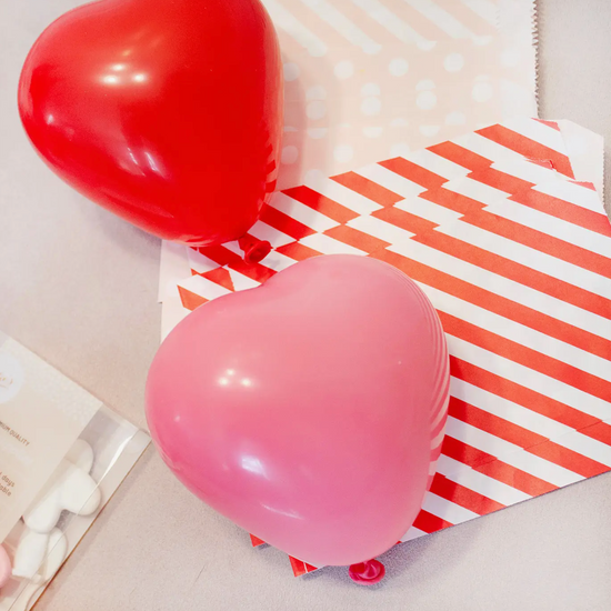 Assorted Mini Red, Pink, & White Heart Balloons 6"