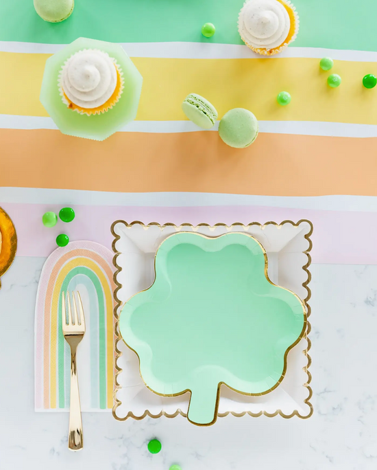 Pastel Clover Shaped Plate