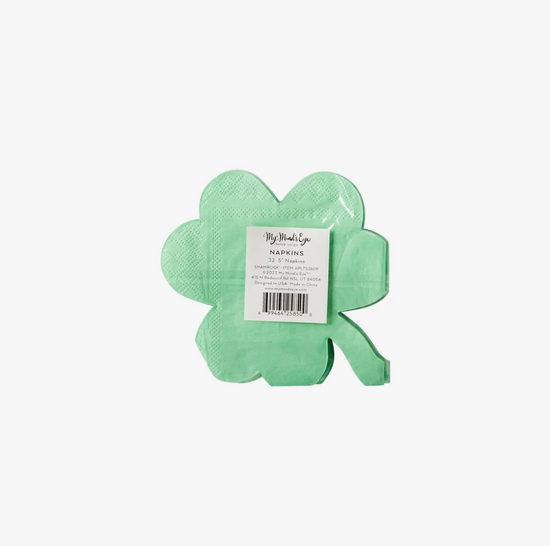 Shamrock Shaped Cocktail Napkin