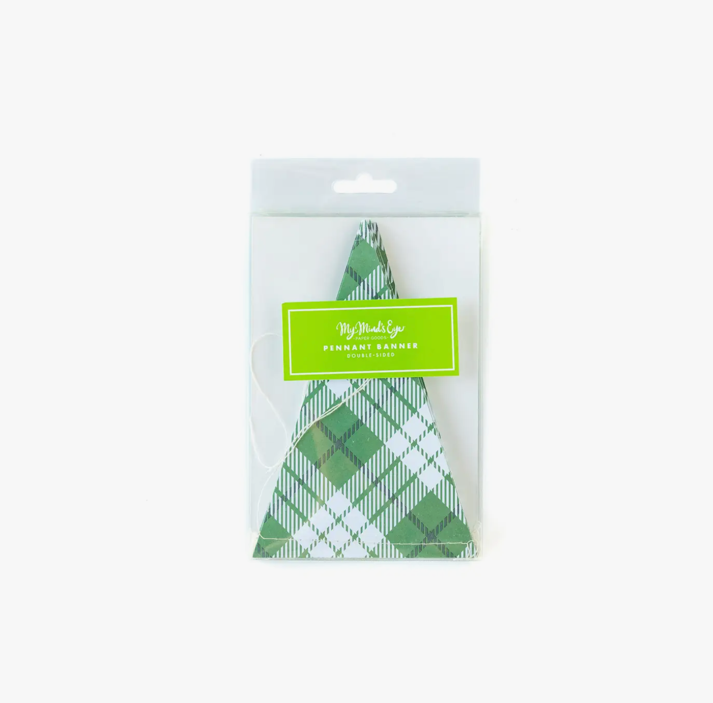 St Patrick's Day Plaid Pennant Banner
