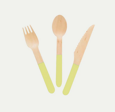 Pastel Wooden Utensils