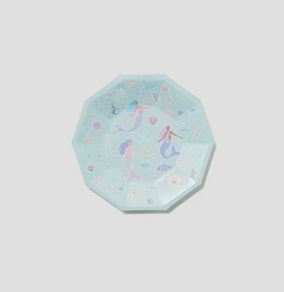 Mermaid Small Paper Party Plates