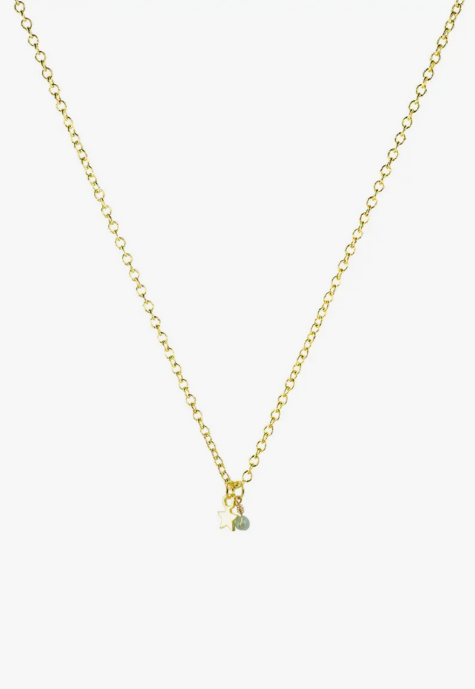 Dainty Pendant Necklace - Star and Gem