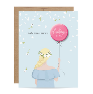 Birthday Girl Button Card