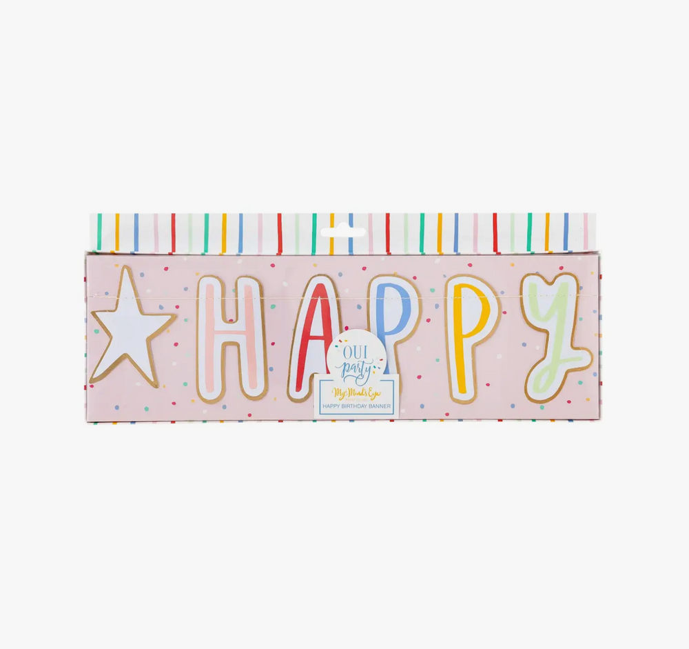 Oui Party Birthday HAPPY BIRTHDAY Banner